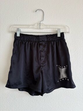 Savage X Fenty Black Satin-Look Boxer Shorts